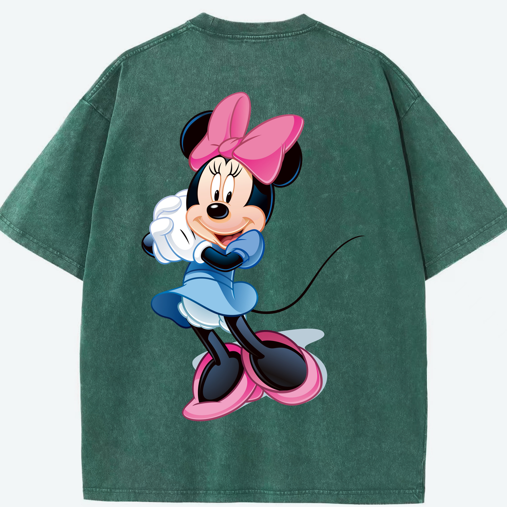 （画像用） ミッキーマウス Mickey Mouse 綿100% ヴィンテージ風 半袖Tシャツ（背面プリント）